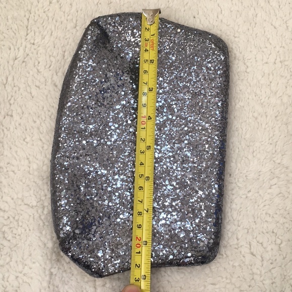 J. Crew Magnetic Silver Glitter Sparkle Clutch - Picture 7 of 12